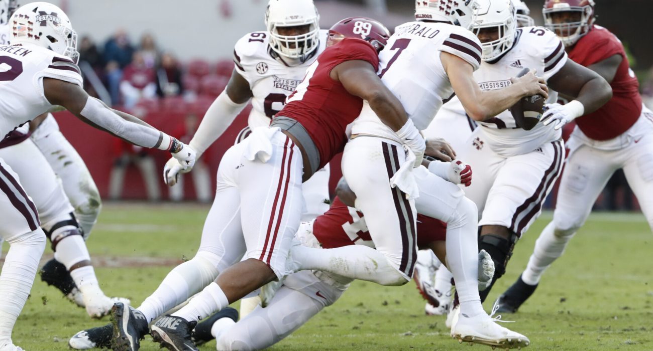 11-10-18 MFB vs MSU
Alabama defensive lineman LaBryan Ray (89)
Photo by Robert Sutton
11-10-18 MFB vs MSU
Alabama defensive lineman LaBryan Ray (89)
Photo by Robert Sutton